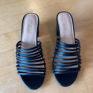 A2 by Aerosoles Strappy Black Leather Sandals